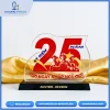 Biểu trưng pha lê kỷ niệm 25 năm ngày nhập ngũ bền đẹp, tinh xảo.