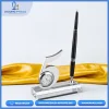 Bộ số pha lê để bàn kỷ niệm 5 năm thành lập tích hợp bút ký và đồng hồ mini, thiết kế sang trọng và ý nghĩa.