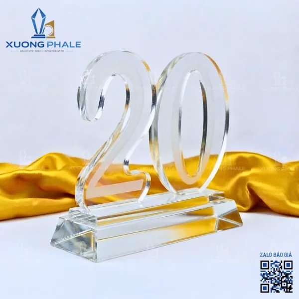 Bộ số pha lê số 20 trong suốt