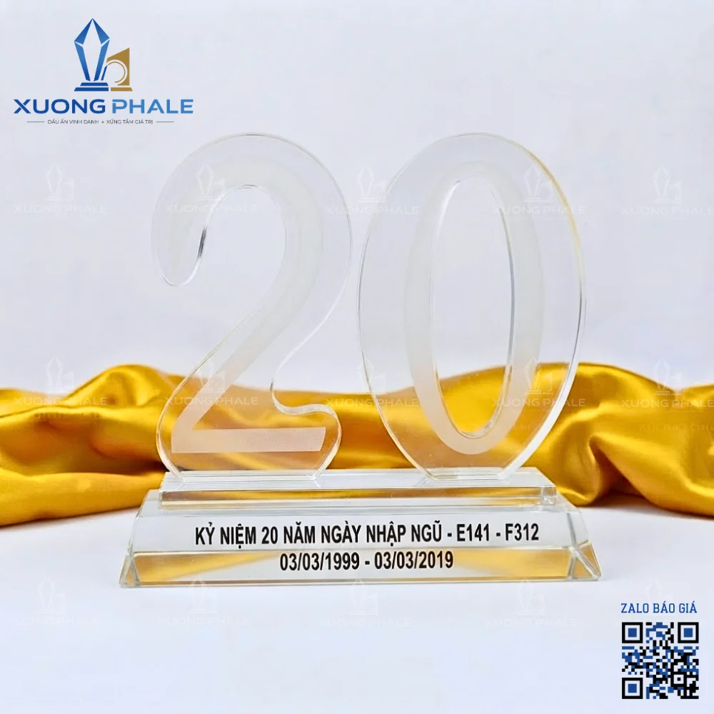 Bộ số pha lê số 20 trong suốt