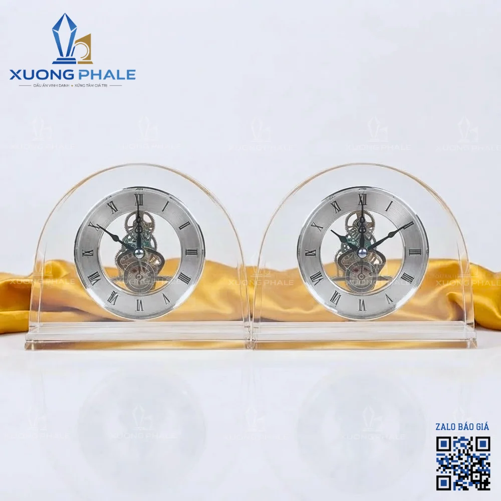 Đồng hồ pha lê cao cấp thiết kế đẹp