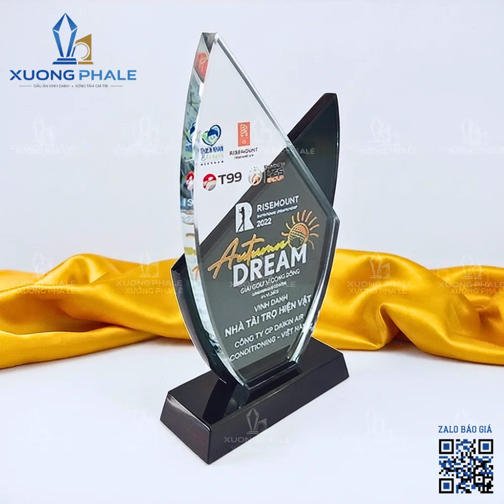 Kỷ niệm chương pha lê 2 mảnh ghép Action Dream.